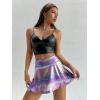 imageVerdusa Womens Ombre Metallic A Line Skirt High Waist Workout Skorts with PocketPurple