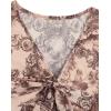 imageVerdusa Womens Paisley Boho 70s Mesh Tops Western Outfits Lettuce Trim Peplum V Neck Long Sleeve Blouse TopBlack Beige