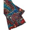 imageVerdusa Womens Paisley Boho 70s Mesh Tops Western Outfits Lettuce Trim Peplum V Neck Long Sleeve Blouse TopBlue Orange