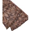 imageVerdusa Womens Paisley Boho 70s Mesh Tops Western Outfits Lettuce Trim Peplum V Neck Long Sleeve Blouse TopBrown