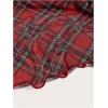 imageVerdusa Womens Plaid Skirt Y2k Mesh Overlay Midi Skirt Long Flowy Grunge SkirtRed