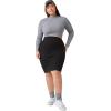 imageVerdusa Womens Plus Size High Waist Knee Length Bodycon Pencil Skirt