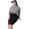 imageVerdusa Womens Plus Size High Waist Knee Length Bodycon Pencil Skirt