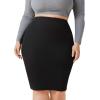 imageVerdusa Womens Plus Size High Waist Knee Length Bodycon Pencil Skirt