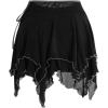 imageVerdusa Womens Renaissance Skirt High Waist Asymmetrical Hem Flowy Tierd Layer Fairy Gothic SkirtsBlack