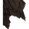 imageVerdusa Womens Renaissance Skirt High Waist Asymmetrical Hem Flowy Tierd Layer Fairy Gothic SkirtsCoffee Brown