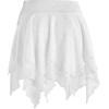 imageVerdusa Womens Renaissance Skirt High Waist Asymmetrical Hem Flowy Tierd Layer Fairy Gothic SkirtsWhite