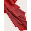 imageVerdusa Womens Ruched Ruffle Trim Asymmetrical Bodycon Mini Mesh SkirtRed