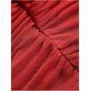 imageVerdusa Womens Ruched Ruffle Trim Asymmetrical Bodycon Mini Mesh SkirtRed