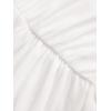 imageVerdusa Womens Ruched Ruffle Trim Asymmetrical Bodycon Mini Mesh SkirtWhite
