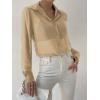 imageVerdusa Womens Sheer Mesh Button Up Shirt Long Sleeve See Through BlouseApricot