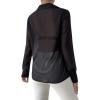 imageVerdusa Womens Sheer Mesh Button Up Shirt Long Sleeve See Through BlouseBlack