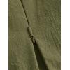 imageVerdusa Womens Short Sleeve Collar Neck Flap Pocket Twist Front Crop Top ShirtsArmy Green