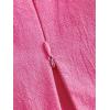 imageVerdusa Womens Short Sleeve Collar Neck Flap Pocket Twist Front Crop Top ShirtsHot Pink