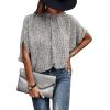 imageVerdusa Womens Tie Back Dolman Sleeve Blouse Top Casual Mock Neck Going Out TopsBlack and White