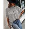imageVerdusa Womens Tie Back Dolman Sleeve Blouse Top Casual Mock Neck Going Out TopsBlack and White