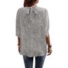 imageVerdusa Womens Tie Back Dolman Sleeve Blouse Top Casual Mock Neck Going Out TopsBlack and White