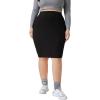 imageVerdusa Womens Plus Size High Waist Knee Length Bodycon Pencil Skirt