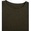 imageVerdusa Mens Casual Oversized Shrit Drop Shoulder Round Neck Cropped Tops Letter Print T ShirtsArmy Green
