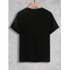 imageVerdusa Mens Casual Oversized Shrit Drop Shoulder Round Neck Cropped Tops Letter Print T ShirtsBlack