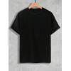 imageVerdusa Mens Casual Oversized Shrit Drop Shoulder Round Neck Cropped Tops Letter Print T ShirtsBlack