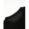 imageVerdusa Mens Casual Oversized Shrit Drop Shoulder Round Neck Cropped Tops Letter Print T ShirtsBlack