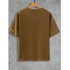 imageVerdusa Mens Casual Oversized Shrit Drop Shoulder Round Neck Cropped Tops Letter Print T ShirtsGinger