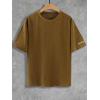 imageVerdusa Mens Casual Oversized Shrit Drop Shoulder Round Neck Cropped Tops Letter Print T ShirtsGinger