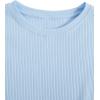 imageVerdusa Mens Casual Oversized Shrit Drop Shoulder Round Neck Cropped Tops Letter Print T ShirtsLight Blue