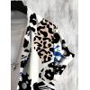 imageVerdusa Mens Leopard Zebra Print Short Sleeve Button Down Shirt TopBeige Multi