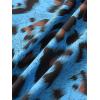 imageVerdusa Mens Leopard Zebra Print Short Sleeve Button Down Shirt TopBlue