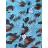 imageVerdusa Mens Leopard Zebra Print Short Sleeve Button Down Shirt TopBlue