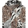 imageVerdusa Mens Leopard Zebra Print Short Sleeve Button Down Shirt TopWhite Leopard
