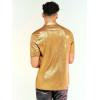 imageVerdusa Mens Metallic Button Down Shirt Short Sleeve Collar Glitter TopGold