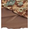 imageVerdusa Womens 70s Off Shoulder Flare Sleeve Ruched Tee Top Floral Print Lettuce Trim Crop Tee ShirtBrown
