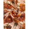 imageVerdusa Womens 70s Off Shoulder Flare Sleeve Ruched Tee Top Floral Print Lettuce Trim Crop Tee ShirtOrange