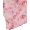 imageVerdusa Womens 70s Off Shoulder Flare Sleeve Ruched Tee Top Floral Print Lettuce Trim Crop Tee ShirtPink