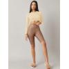 imageVerdusa Womens Basic Long Sleeve Crew Neck Fitted Crop Top Tee ShirtBeige