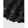 imageVerdusa Womens Bell Long Sleeve Floral Print Mesh Tie Front Lettuce Trim Tee Shirt TopBlack