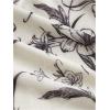 imageVerdusa Womens Bell Long Sleeve Floral Print Mesh Tie Front Lettuce Trim Tee Shirt TopBlack Beige