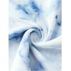 imageVerdusa Womens Bell Long Sleeve Floral Print Mesh Tie Front Lettuce Trim Tee Shirt TopBlue