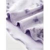imageVerdusa Womens Bell Long Sleeve Floral Print Mesh Tie Front Lettuce Trim Tee Shirt TopViolet Purple