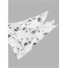 imageVerdusa Womens Bell Long Sleeve Floral Print Mesh Tie Front Lettuce Trim Tee Shirt TopWhite Black