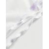 imageVerdusa Womens Bell Long Sleeve Floral Print Mesh Tie Front Lettuce Trim Tee Shirt TopWhite Purple