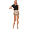 imageVerdusa Womens Button Front Polo Collar Short Sleeve Ribbed T ShirtBlack Crop