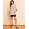 imageVerdusa Womens Casual Basic Round Neck Half Sleeve Oversized Tunic Tee ShirtApricot