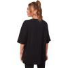 imageVerdusa Womens Casual Basic Round Neck Half Sleeve Oversized Tunic Tee ShirtBlack