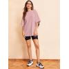 imageVerdusa Womens Casual Basic Round Neck Half Sleeve Oversized Tunic Tee ShirtDusty Pink