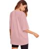 imageVerdusa Womens Casual Basic Round Neck Half Sleeve Oversized Tunic Tee ShirtDusty Pink