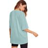 imageVerdusa Womens Casual Basic Round Neck Half Sleeve Oversized Tunic Tee ShirtMint Green
